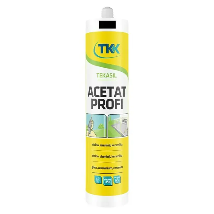 Sanitarni silikon Tekasil - Crne boje, 300 ml - Pogled sprijeda