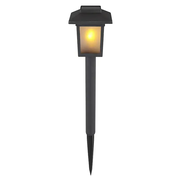 Globo Solarna ukrasna LED svjetiljka - Crne boje, D x Š x V: 8 x 8 x 37 cm, 3 Kom. - Pogled sprijeda