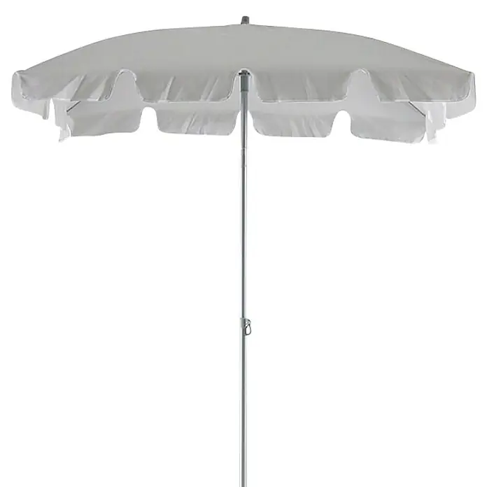 Sunfun Balkonski suncobran Messina II - Svijetlosive boje, 180 x 120 cm - Pogled sprijeda