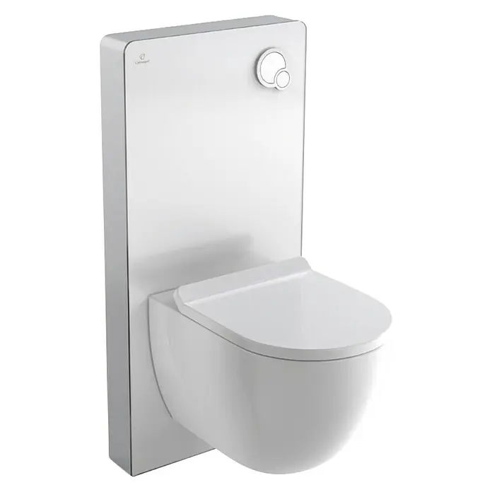 Camargue Sanitarni modul za zidnu WC školjku - 2-količinsko ispiranje, 10,8 x 48,3 x 100 cm, Bijele boje - Dijagonalni pogled