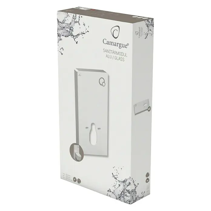 Camargue Sanitarni modul za zidnu WC školjku - 2-količinsko ispiranje, 10,8 x 48,3 x 100 cm, Bijele boje - Dijagonalni pogled