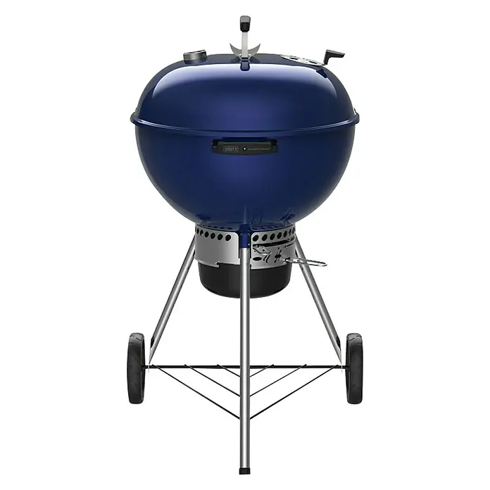 Weber Master-Touch GBS Okrugli roštilj s poklopcem - Deep Ocean Blue, Dimenzija rešetke za pečenje: Ø 57 cm - Pogled sprijeda
