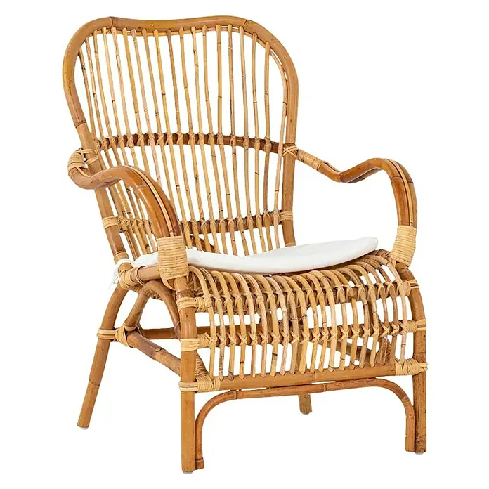 Vrtna stolica Sumatra - 66 x 82 x 88 cm, Bež boje, Bijele boje - Dijagonalni pogled