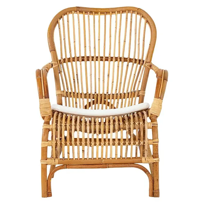 Vrtna stolica Sumatra - 66 x 82 x 88 cm, Bež boje, Bijele boje - Pogled sprijeda