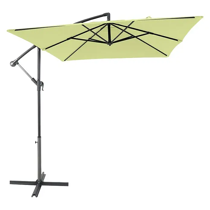 Viseći suncobran Verona - Zelene boje, D x Š: 200 x 250 cm - Dijagonalni pogled
