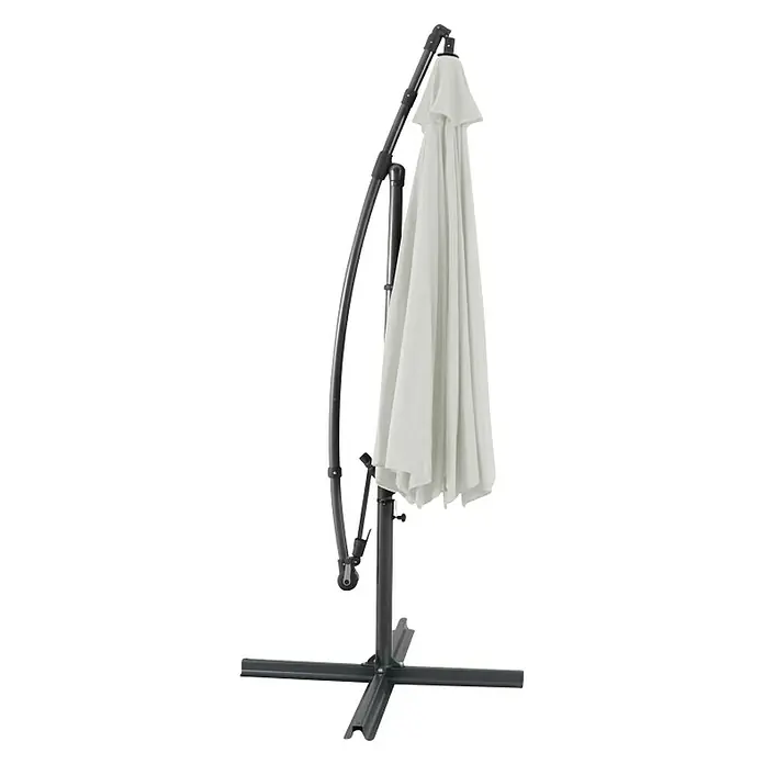 Viseći suncobran Verona - Natur, Promjer: 350 cm - Dijagonalni pogled