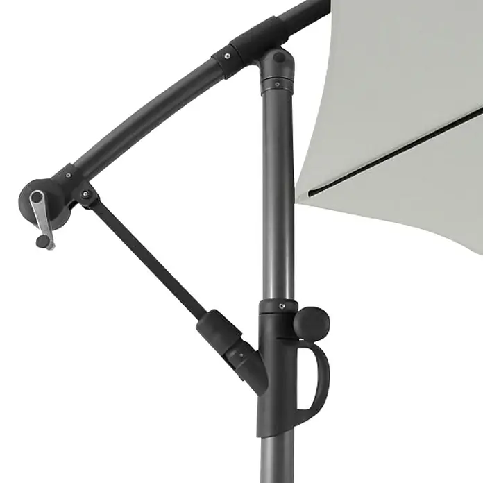 Viseći suncobran Verona - Natur, Promjer: 350 cm - Detaljan prikaz