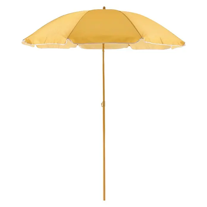 Suncobran za plažu - Žute boje, Promjer: 180 cm - Pogled sprijeda