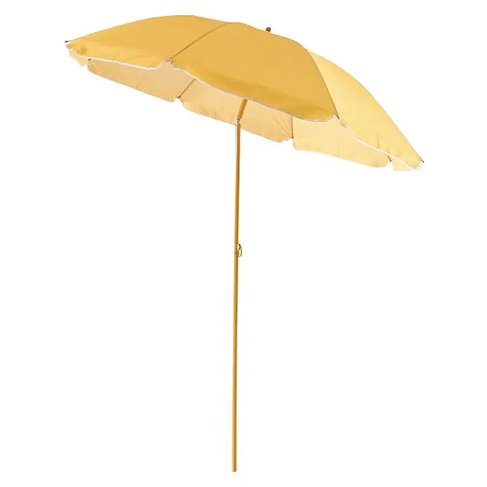 Suncobran za plažu - Žute boje, Promjer: 180 cm - Dijagonalni pogled