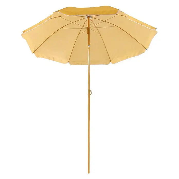 Suncobran za plažu - Žute boje, Promjer: 180 cm - Pogled sprijeda