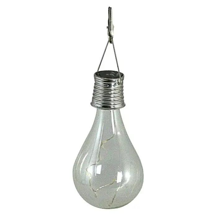 Luxform Solarna viseća svjetiljka - LED, Prozirno, Š x V: 6 x 13,5 cm - Pogled sprijeda