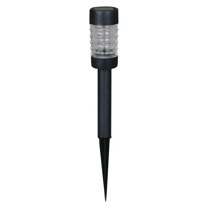 Luxform Solarna svjetiljka - Štap za zabijanje u zemlju, Ø x V: 6,2 cm x 435 mm, Prozirno, Crne boje, LED - Pogled sprijeda