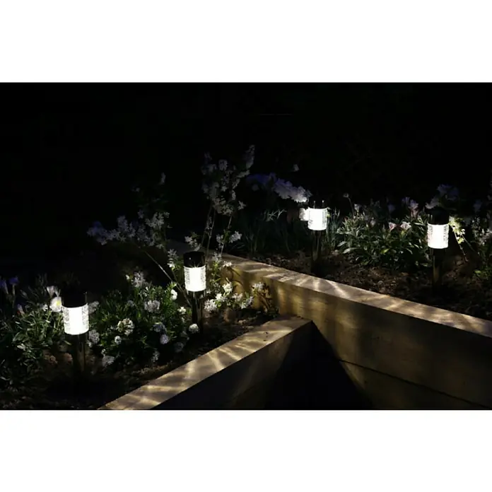 Luxform Solarna svjetiljka - Štap za zabijanje u zemlju, Ø x V: 6,2 cm x 435 mm, Prozirno, Crne boje, LED - Živopisni prikaz