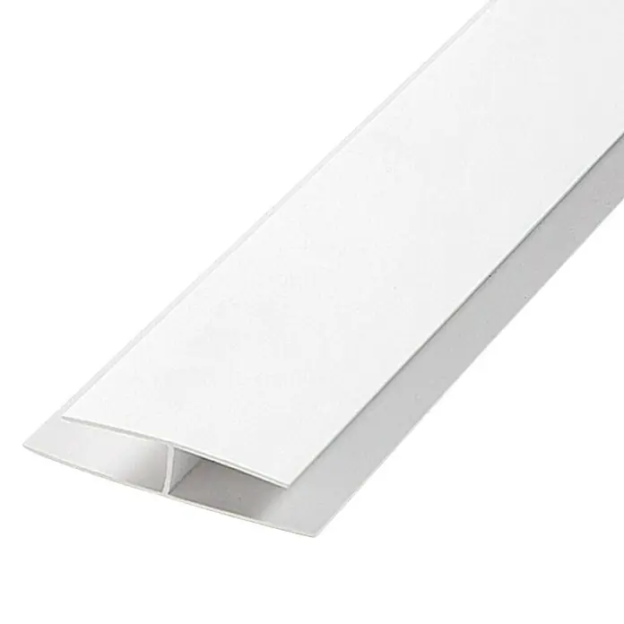BaukulitVox Basic-Line H-spojna lajsna - Bijele boje, 3.000 x 56 x 10 mm - Dijagonalni pogled