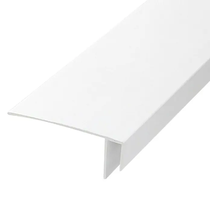BaukulitVox Basic-Line PVC F-lajsna - Bijele boje, 3.000 x 75 x 20 mm - Dijagonalni pogled