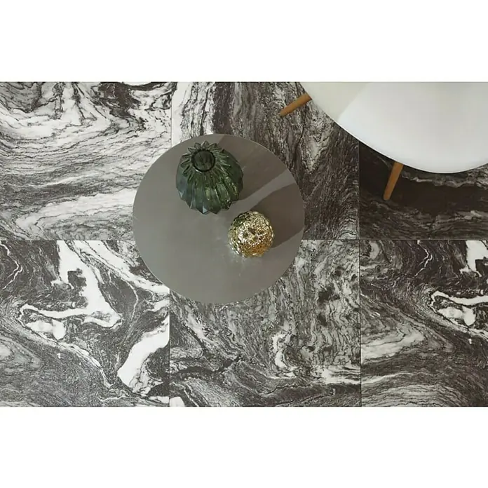 Azteca Porculanska pločica Domino - Š x D: 60 x 60 cm, Crne boje - Živopisni prikaz