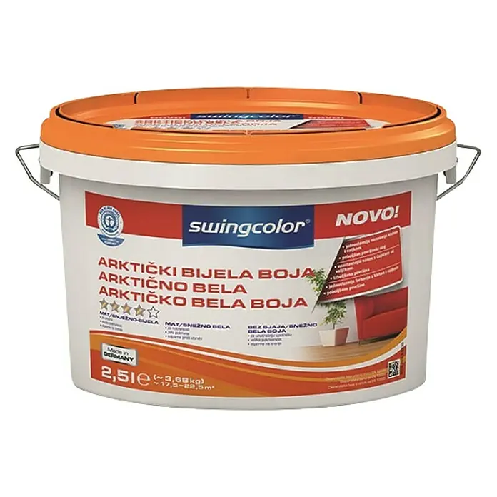 swingcolor Unutarnja disperzijska boja - Bijele boje, 2,5 l - Pogled sprijeda