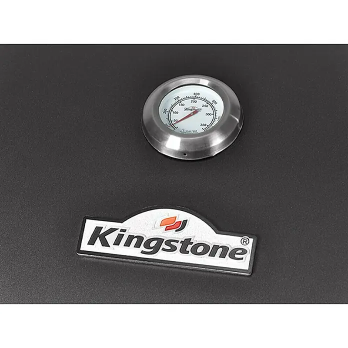 Kingstone KMS Roštilj na drveni ugljen Smoker - S kolicima s kotačićima, Dimenzija rešetke za pečenje: 70 x 43,5 cm - Detaljan prikaz