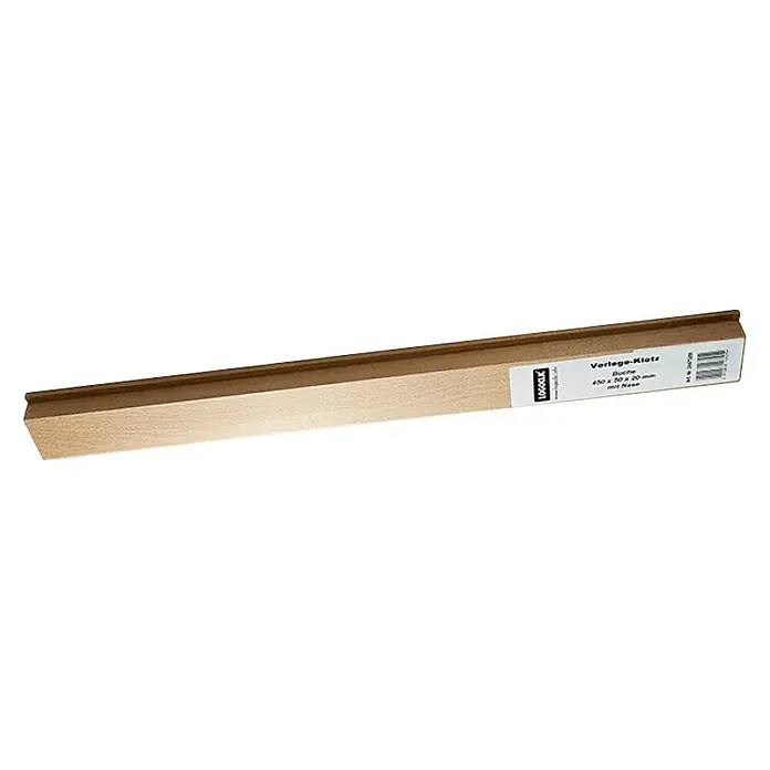 LOGOCLIC Klin za polaganje podova - 450 x 50 x 20 mm, Bukva - Dijagonalni pogled