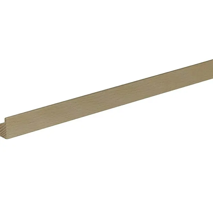 Profiles and more Rubna lajsna s utorom - 95 cm x 23 mm x 13 mm, Bukva, Neobrađeno - Dijagonalni pogled
