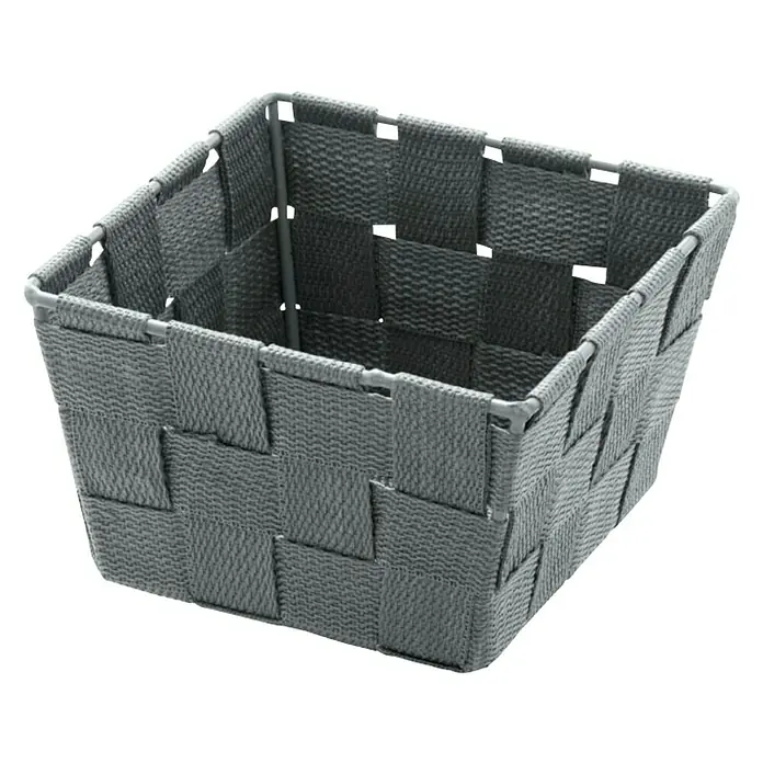 Wenko Adria Košarica za pohranu Mini - 14 x 14 x 9 cm, Sive boje - Dijagonalni pogled