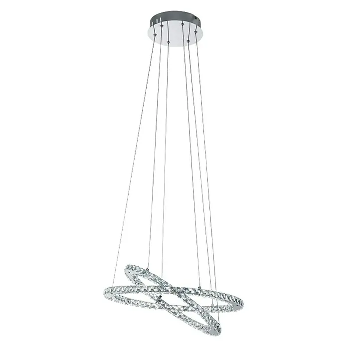 Eglo LED viseća svjetiljka Varrazo - 29 W, Ø x V: 550 x 1.200 mm, Krom, Hladna bijela - Pogled sprijeda