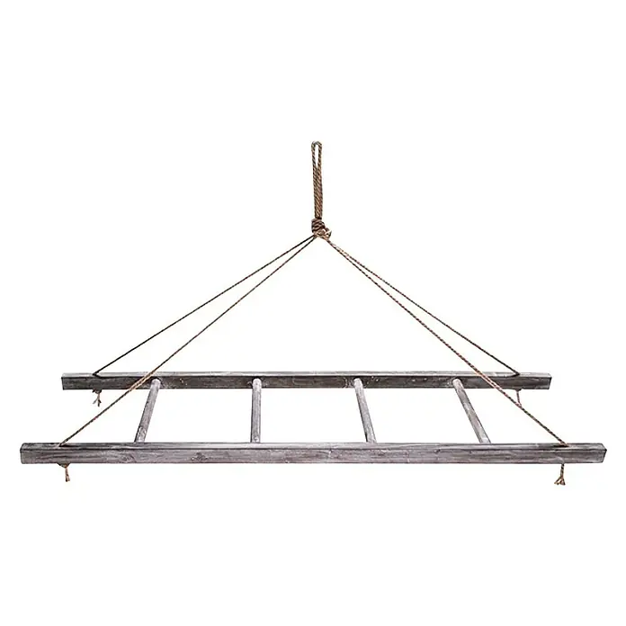 Ukrasne viseće ljestve - Antikno smeđe, 40 x 150 cm - Pogled s lijeve strane