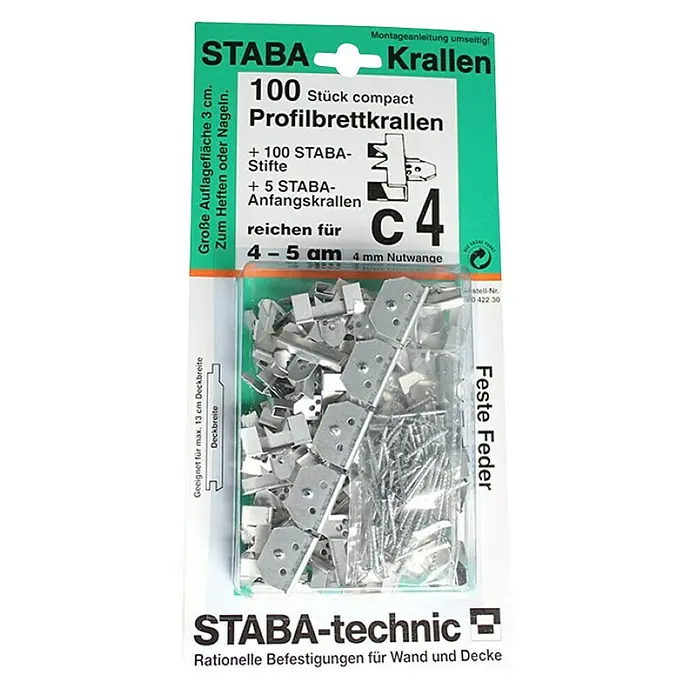 Staba Nosač za profilnu dasku - Debljina ureza: 4 mm, 100 kom - Pogled odozgo