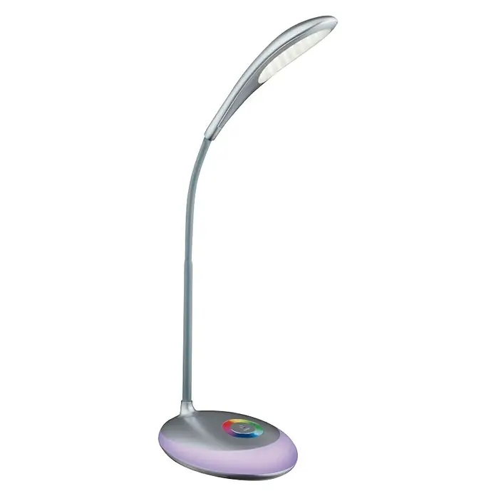 Globo Stolna LED svjetiljka - 4,4 W, D x Š x V: 30 x 11 x 48 cm, Metalik srebrne boje, Neutralno bijelo - Dijagonalni pogled