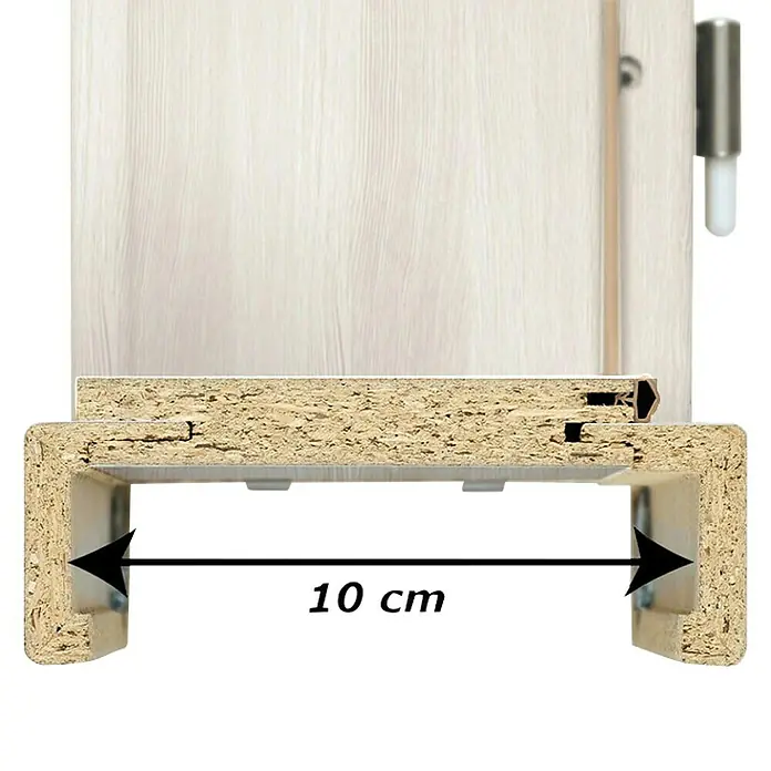 Doornite Dovratnik - D x Š x V: 100 x 650 x 2.000 mm, DIN desno, Bijeli hrast - Detaljan prikaz