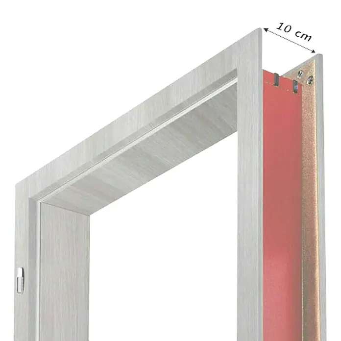 Doornite Dovratnik - D x Š x V: 100 x 750 x 2.000 mm, DIN lijevo, Bijeli hrast - Dijagonalni pogled