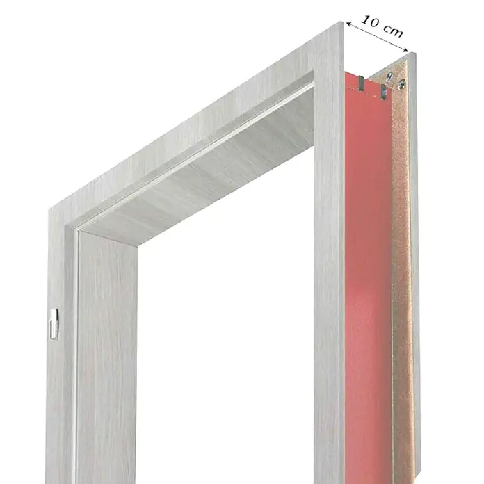 Doornite Dovratnik - D x Š x V: 100 x 650 x 2.000 mm, DIN lijevo, Bijeli hrast - Dijagonalni pogled