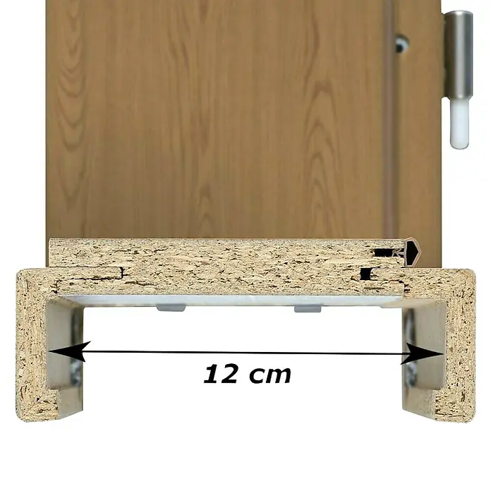 Doornite Dovratnik - D x Š x V: 120 x 650 x 2.000 mm, DIN desno, Hrast - Detaljan prikaz