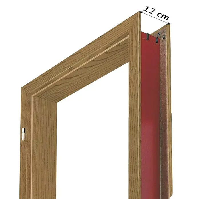 Doornite Dovratnik - D x Š x V: 120 x 750 x 2.000 mm, DIN lijevo, Hrast - Dijagonalni pogled