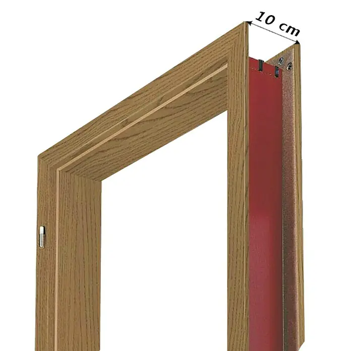 Doornite Dovratnik - D x Š x V: 100 x 650 x 2.000 mm, DIN lijevo, Hrast - Dijagonalni pogled