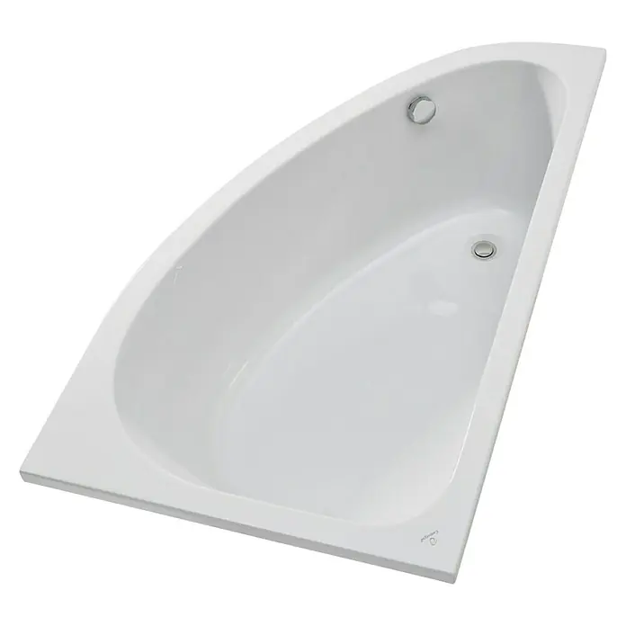 Camargue Kutna kada - D x Š: 160 x 95 cm, Desna strana, Sanitarni akril, Bijele boje - Pogled odozgo