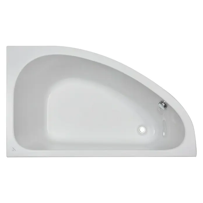 Camargue Eckbadewanne Houston - L x B: 160 x 95 cm, Linksseitig, Sanitäracryl, Weiß - Ansicht von oben