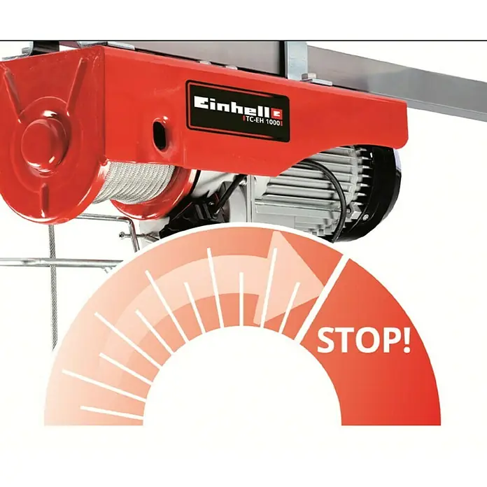 Einhell Polipasto TC-EH 1000 - Peso máximo admitido: 999 kg con rueda giratoria, 1.600 W - Primer plano