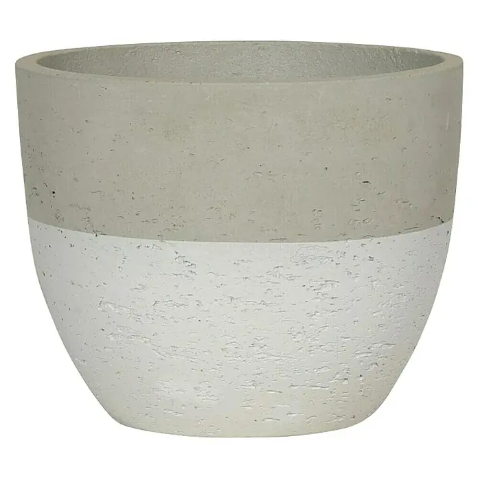Tegla za cvijeće - Vanjska dimenzija (ø x V): 35 x 29 cm, Beton, Sive boje - Pogled sprijeda