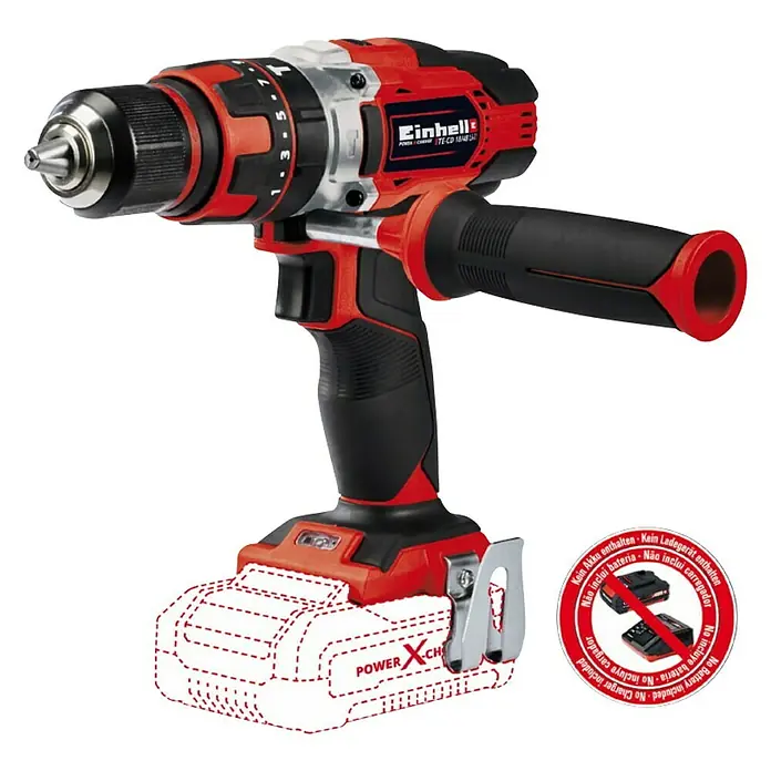 Einhell Power X-Change Akumulatorska udarna bušilica/odvijač TE-CD 18/48 LI-I-Solo - 18 V, Bez akumulatora, Broj okretaja pri praznom hodu: 0 okr/min - 1.500 okr/min - Dijagonalni pogled