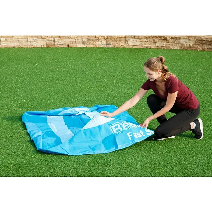 Bestway Piscina familiar Fast Set - Diámetro: 183 cm, Altura: 51 cm, 940 l - Foto ambiente