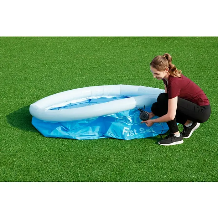 Bestway Piscina familiar Fast Set - Diámetro: 183 cm, Altura: 51 cm, 940 l - Foto ambiente