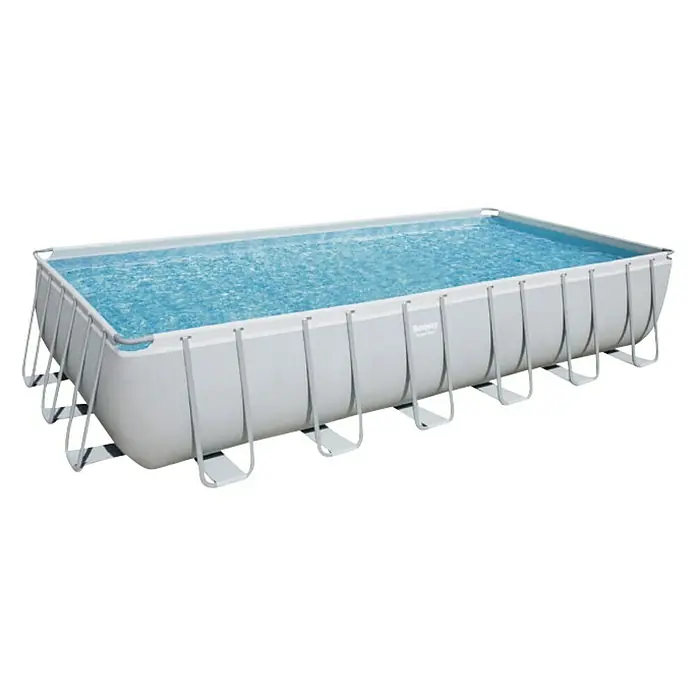 Bestway Bazen sa priborom Power Steel Rectangular - D x Š x V: 732 x 366 x 132 cm, 30.045 l - Dijagonalni pogled