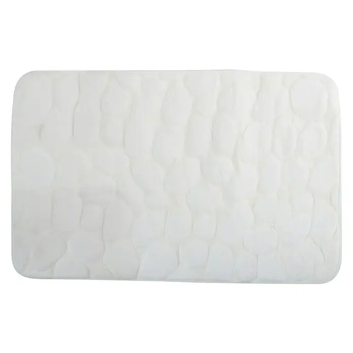 Kupaonski tepih Galet - 400 x 600 mm, Bijele boje - Pogled s gornje strane