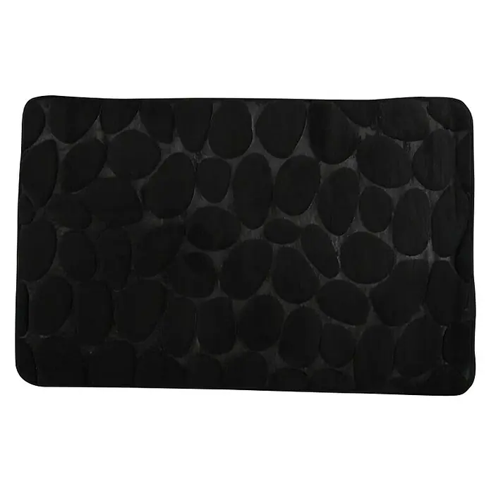 Kupaonski tepih Galet - 500 x 800 mm, Crne boje - Pogled s gornje strane