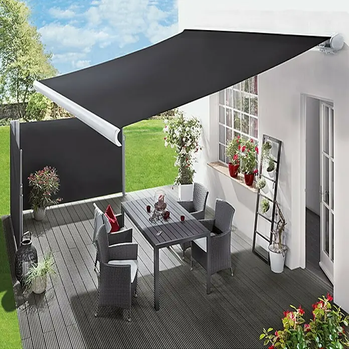 Sunfun Kazetna tenda - Antracit, Boja stalka: Bijele boje, Širina: 3 m, Izvlačenje: 2,5 m - Živopisni prikaz