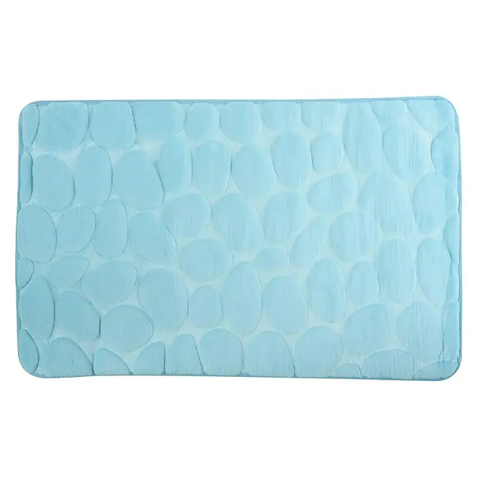 Kupaonski tepih Galet - 400 x 600 mm, Svijetloplave boje - Pogled s gornje strane