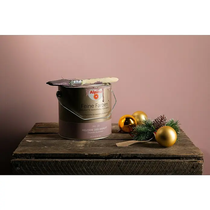 Alpina Wandfarbe Feine Farben - 2,5 l, Melodie der Anmut, No. 19 - Dezentes Roséviolett, Matt - Stimmungsaufnahme