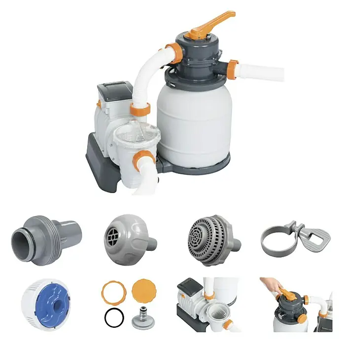 Bestway Pješčani filter - 5,7 m³/h, Namijenjeno za: Bazene do 42 000 l - Pogled sprijeda