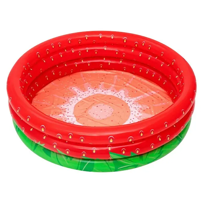 Bestway Dječji bazen Sweet Strawberry - Promjer: 160 cm, Crvene boje, Zelene boje - Pogled odozgo